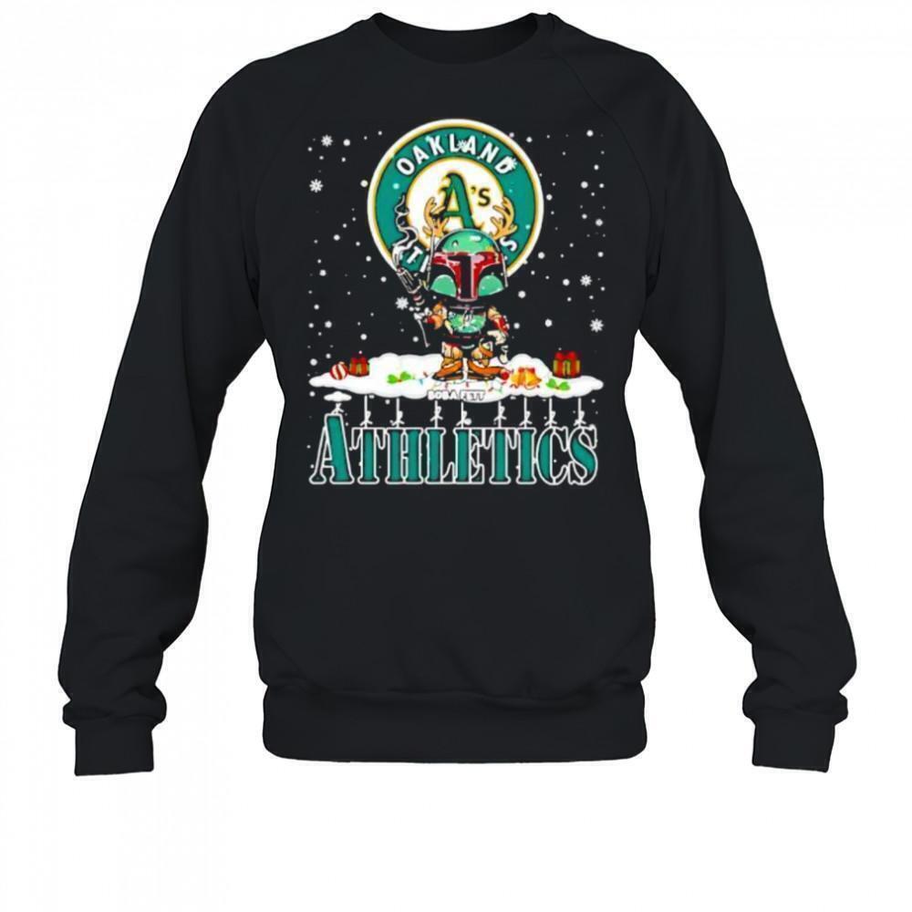 Athletics Boba Fett Star Wars Christmas Baseball Fan Mashup Sweatshirt